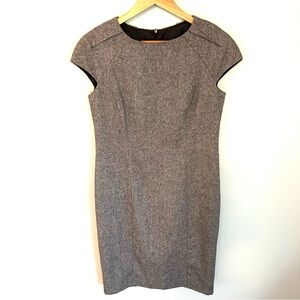 Zara Wool Blend Sheath Dress. Size Large.